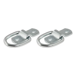 CURT D-ring tiedown anchors for secure cargo in trailers, trucks, and vans with zinc-plated steel construction