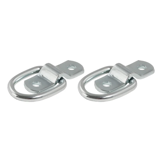 CURT D-ring tiedown anchors for secure cargo in trailers, trucks, and vans with zinc-plated steel construction