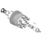 Lippert replacement oil and dust cap for 10,000-16,000 lb axle hubs with clear cap and complete seal components