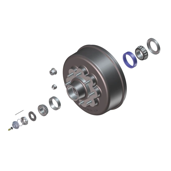 Replacement oil and dust cap for Lippert 8000-lb axle assemblies with easy installation.
