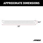 Aries 2055510 RidgeStep 53-inch black steel running boards for Chevy Silverado GMC Sierra regular cab