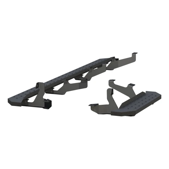 Aries RidgeStep 96-inch black steel running boards for Ram ProMaster 2500 3500