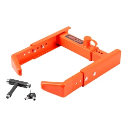 Curt Adjustable Trailer Wheel Lock, Anti-Theft Tire Clamp Boot for RVs & Campers, Fits 16.5 x 6.5-8 to 33 x 12.5R15 Tires - 23176