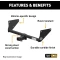 Trailer Hitch For 08-20 Dodge Grand Caravan 08-16 Chrysler Town and Country 2021 Grand Caravan 12-15 Ram C/V 09-14 VW Routan 2" Tow Receiver Class III GTW 3,600 LB Tongue 360 LB Mate Finish
