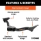 CURT 13465 Class 3 trailer hitch 2 inch receiver for select Chrysler 300 Dodge Challenger Charger and Magnum