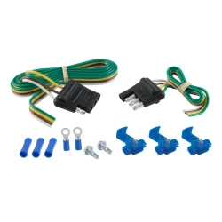 Curt 4-Pin Flat Trailer Wiring Harness Kit, 4-Way Trailer Plug & Vehicle Socket, 48-Inch Vehicle / 12-Inch Trailer Leads - 58305