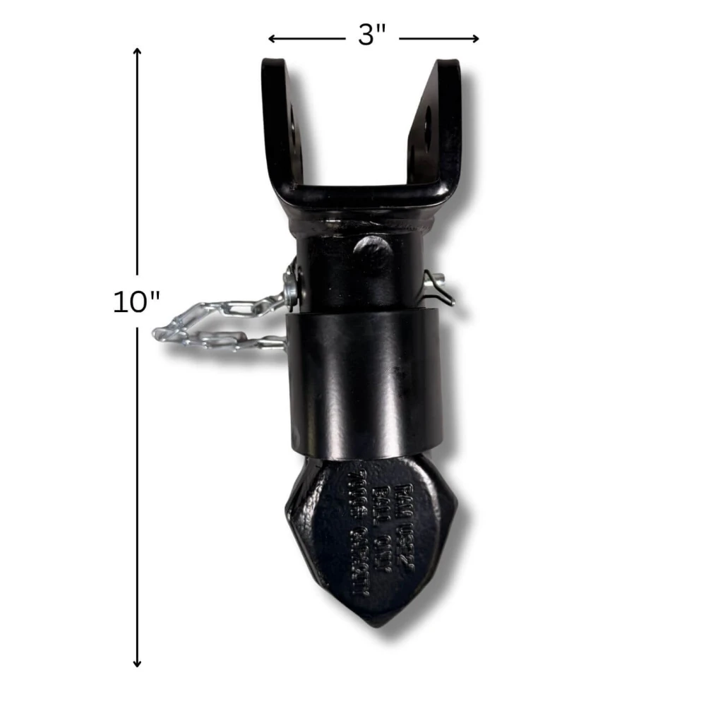 RAM channel-mount adjustable trailer coupler 2 inch ball 7,000 lb black CTA-196