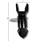 RAM channel-mount adjustable trailer coupler 2 inch ball 7,000 lb black CTA-196