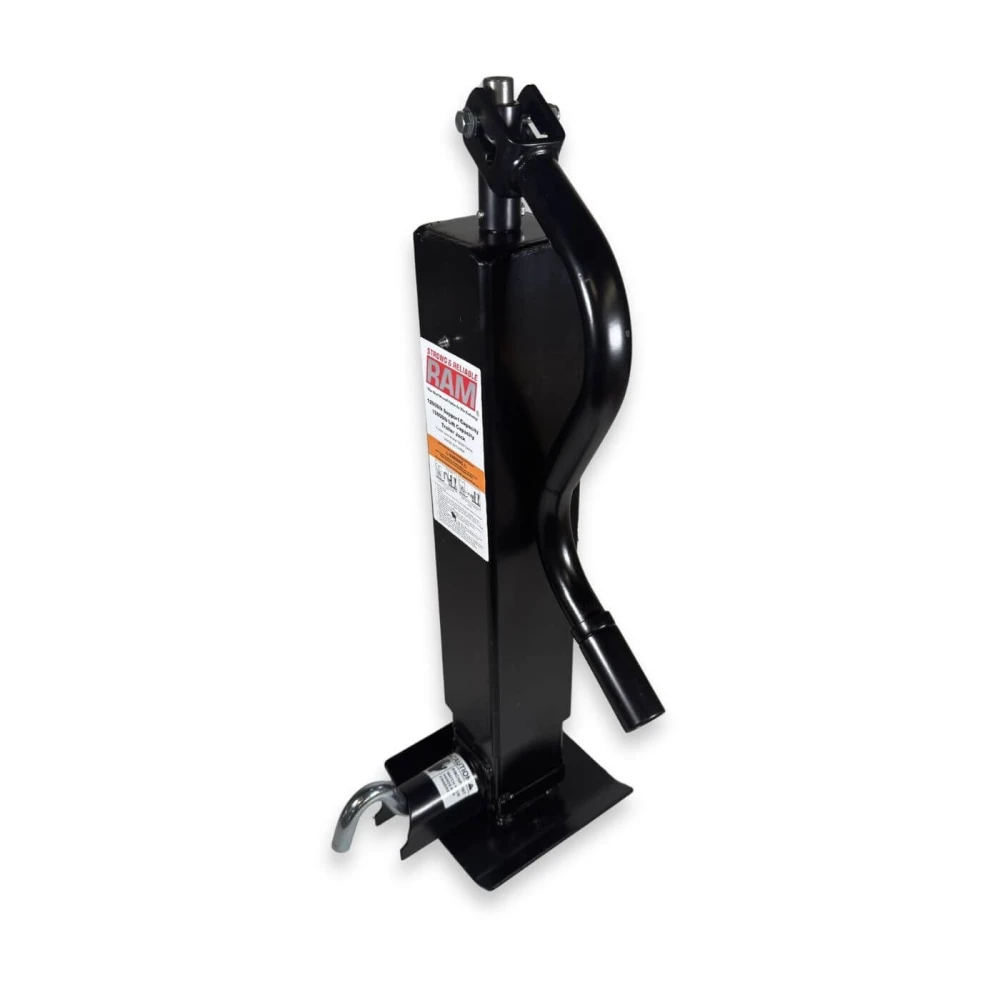 RAM Direct Weld heavy duty square trailer jack topwind 12000 lb support 10000 lb lift black TJD-12000TWSP-R
