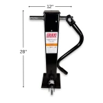 RAM Direct weld heavy duty square trailer jack sidewind 12,000 lb black TJD-12000SP-F2