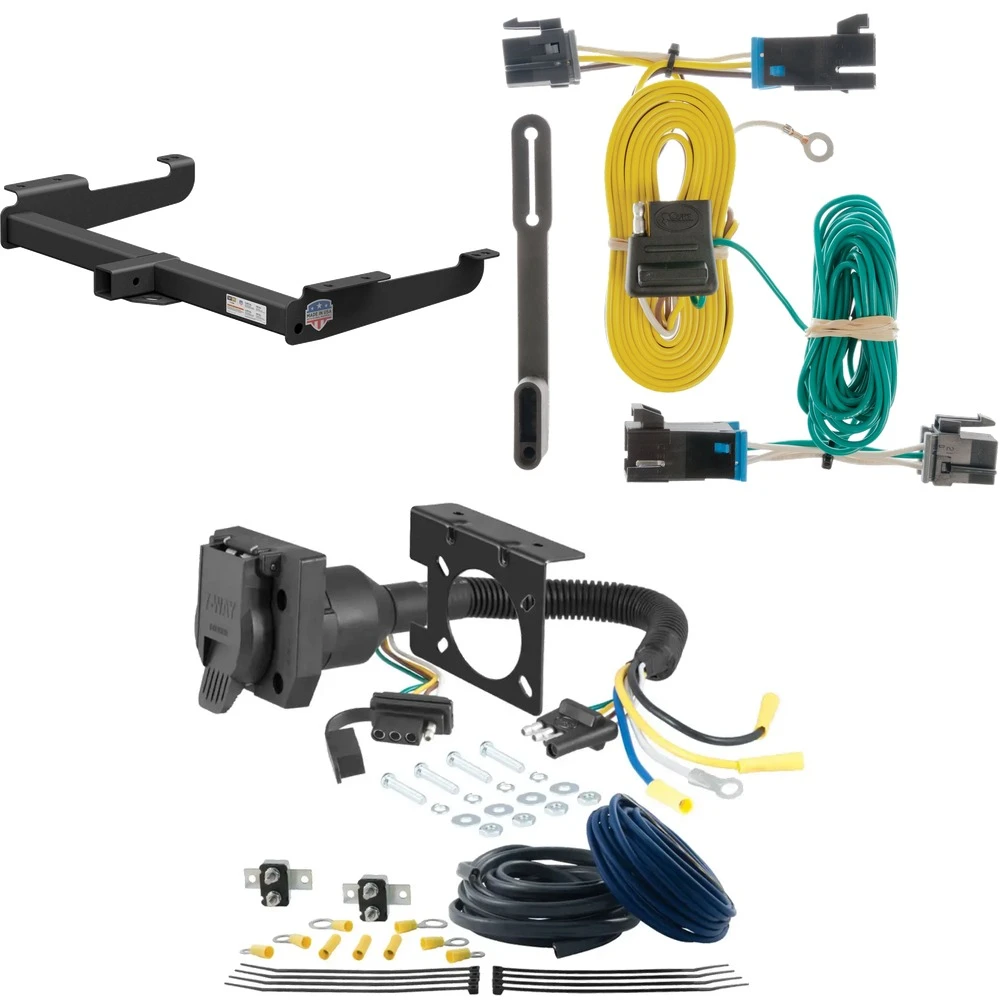 Trailer Mate Class 3 2 inch trailer hitch and 7-way wiring bundle for Chevrolet Express and GMC Savana