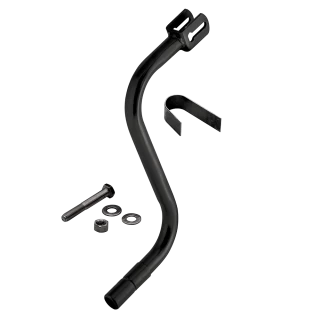 Bulldog 24K 2 Speed Landing Gear Set Two Speed Trailer Jack Planetary Gearbox and Companion Jack Non Spring Return Drop Legs Curbside and Roadside Plunger Pins Cross Shaft Tube with Slotted Ends and Hardware Manual Override Crank