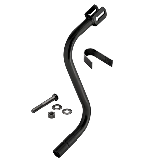 Bulldog 24K 2 Speed Landing Gear Set Two Speed Trailer Jack Traditional Gearbox and Companion Jack Non Spring Return Drop Leg Front Plunger Pin Cross Shaft Tube with Slotted Ends and Hardware Manual Override Crank