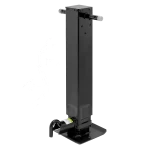 Pro Series 24K Electric Landing Gear Set Dual Single Speed Spring Return Trailer Jacks Non Spring Return Drop Legs Front Plunger Pins with Manual Override Crank Bulldog Electric Motor Powered-Drive Kit Cross Shaft Tube with Slotted Ends and Hardware
