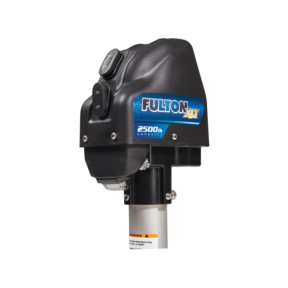 Fulton XLT Electric Boat Trailer Jack with 2500 lbs capacity and Sharkskin Finish