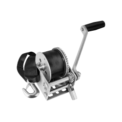 Fulton Trailer Winch 900 lbs Capacity 12 ft Strap Clear Zinc Finish 5 Year Warranty - 142006 Boat Winch
