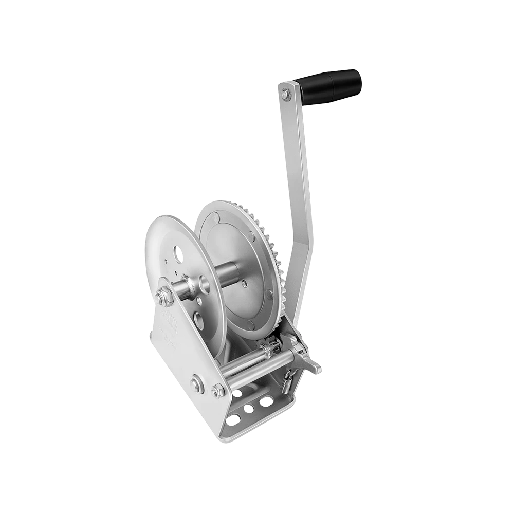 Fulton Marine Trailer Winch 1800 lbs Capacity No Strap Clear Zinc