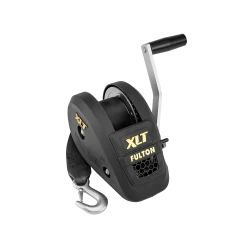 Fulton XLT Marine Trailer Winch 1,500 lbs Capacity 20 ft Strap 8 in. Handle Black Cover 5 Year Warranty - 142311 Boat Winch