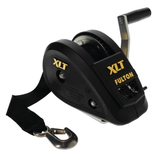 Fulton XLT Marine Trailer Winch 1500 lbs Capacity 20 ft Strap 6 in. Handle Black Finish Limited Warranty - 142313 Fulton XLT Marine Trailer Winch 1500 lbs Capacity 20 ft Strap