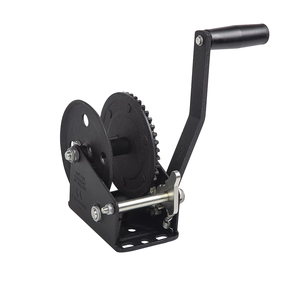 Fulton Trailer Winch 1800 lbs Capacity 20 ft Strap Glossy Black Zinc 5 Year Warranty - 142326 Boat Winch Fulton Trailer Winch 1800 lbs Capacity 20 ft Strap Glossy Black Zinc