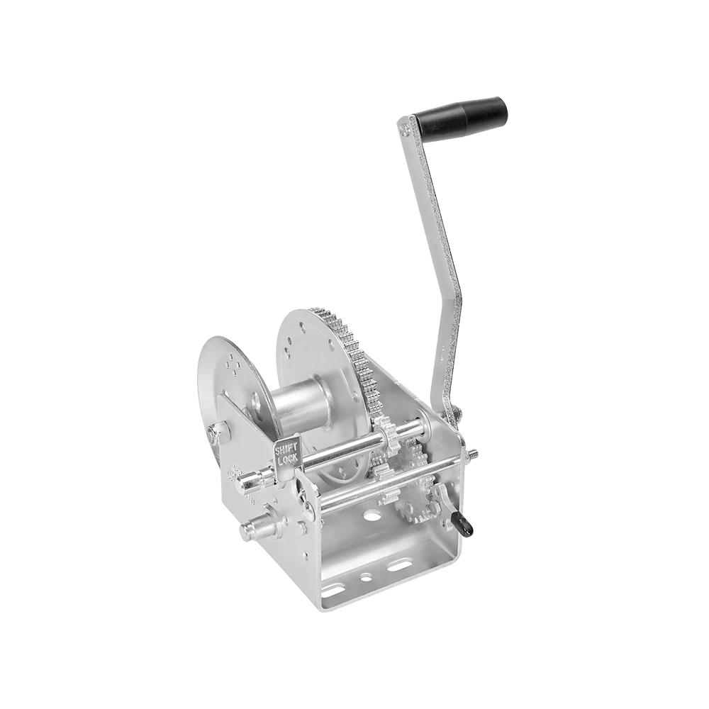 Fulton Trailer Winch Two-Speed 3200 lbs Capacity No Strap Black Finish
