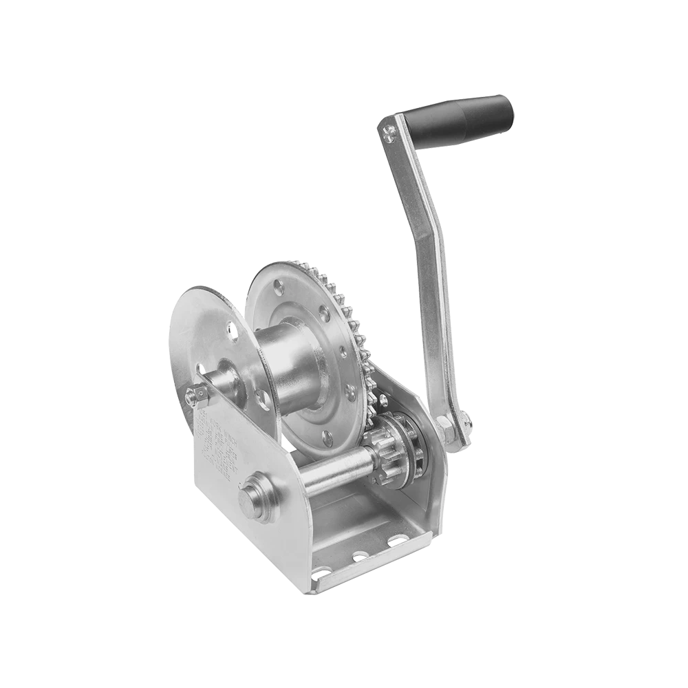 Fulton Brake Winch 1000 lbs Capacity No Strap Automatic Clear Zinc Finish