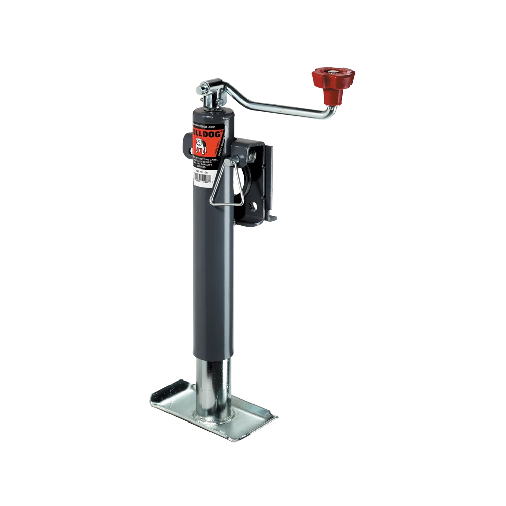 Bulldog 2K Topwind Snap Ring Swivel Trailer Jack, Durable and Corrosion Resistant