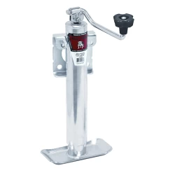 Bulldog 2K Snap Ring Swivel Trailer Jack 15" Lift Zinc Inner and Outer Tube Topwind Round Jack Corrosion Resistant 5 Year Warranty