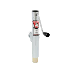 Bulldog 2K Pipe Mount Swivel Trailer Jack 10" Lift Zinc Inner and Outer Tube Sidewind Round Jack without Foot Corrosion Resistant 5 Year Warranty