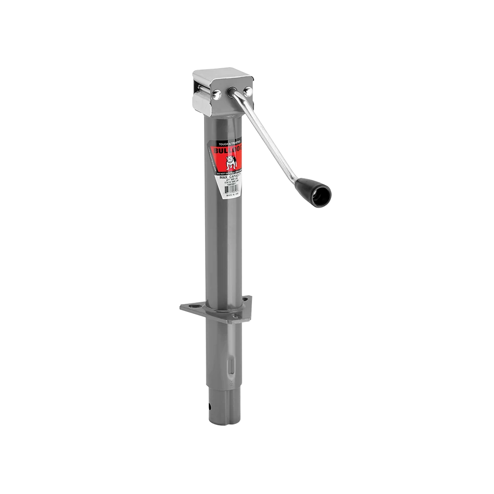Bulldog 3K A-Frame Trailer Jack, Sidewind, Gray Powdercoat, Corrosion Resistant