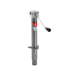 Bulldog 3K A-Frame Trailer Jack 15" Lift Gray Powdercoat Inner and Outer Tube Sidewind Round Jack Corrosion Resistant 5 Year Warranty