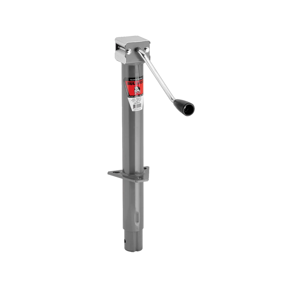 Bulldog 5K A-Frame Trailer Jack, Sidewind, Gray Powdercoat for Corrosion Resistance