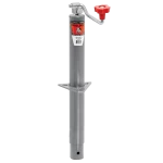 Bulldog 5K A-Frame Trailer Jack 15" Lift Gray Powdercoat Inner and Outer Tube Topwind Round Jack Corrosion Resistant 5 Year Warranty