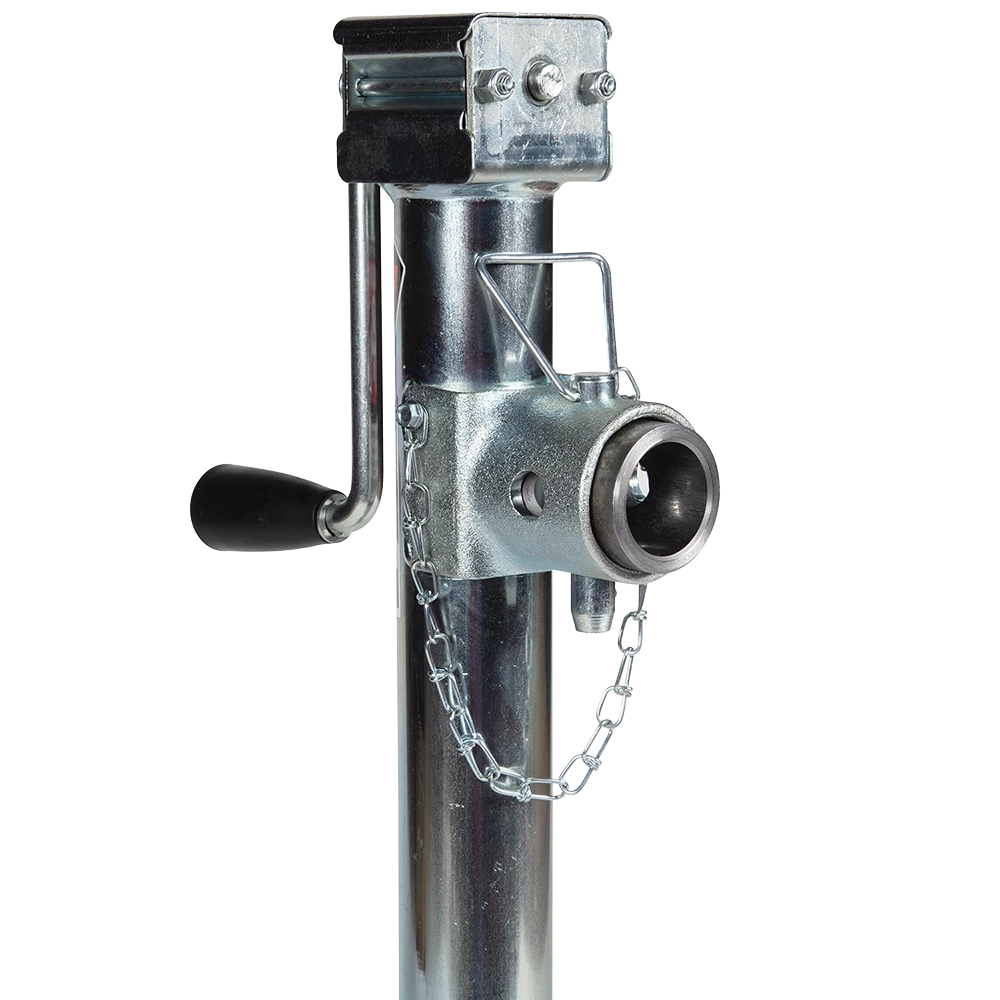 Bulldog 5K Pipe Mount Swivel Trailer Jack, Sidewind, Zinc Coated, Corrosion Resistant