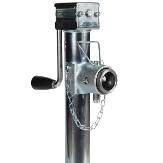 Bulldog 5K Pipe Mount Swivel Trailer Jack, Sidewind, Zinc Coated, Corrosion Resistant