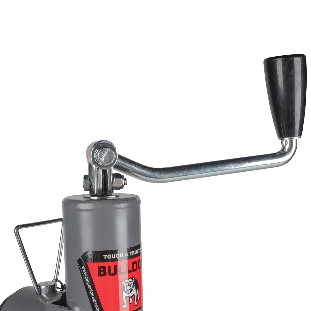 Bulldog 5K Pipe Mount Swivel Trailer Jack, Topwind, Zinc and Gray Powdercoat Finish