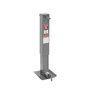 Bulldog 24K 2 Speed Landing Gear Set Two Speed Trailer Jack Planetary Gearbox and Companion Jack Non Spring Return Drop Legs Curbside and Roadside Plunger Pins Cross Shaft Tube with Slotted Ends and Hardware Manual Override Crank