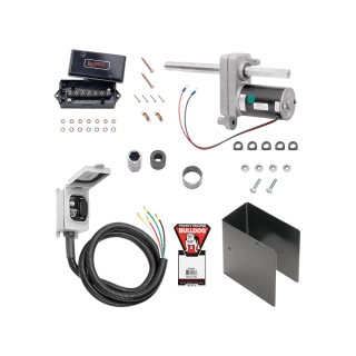 Bulldog 2 Speed 12K Trailer Jack Planetary Gearbox Spring Return Drop Leg Front Plunger Pin Bulldog Electric Motor Powered-Drive Kit Manual Override Crank