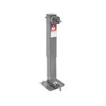 Bulldog 24K 2-Speed Electric Leveling Dual Motor Landing Gear Set Tandem Two Speed Trailer Jacks Planetary Gearbox Non Spring Return Drop Legs Curbside Plunger Pins, Tandem Twin Bulldog Electric Powered-Drive Motors, Manual Override Crank