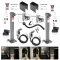 Bulldog 24K 2-Speed Electric Leveling Dual Motor Landing Gear Set Tandem Two Speed Trailer Jacks Planetary Gearbox Non Spring Return Drop Legs Curbside Plunger Pins, Tandem Twin Bulldog Electric Powered-Drive Motors, Manual Override Crank