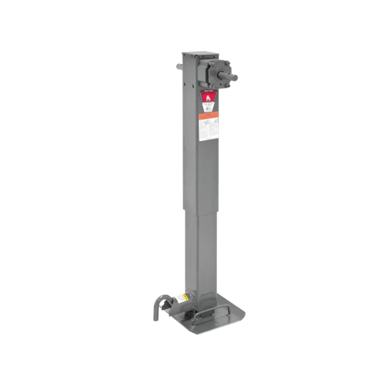 Bulldog 24K 2-Speed Electric Landing Gear Set Tandem Planetary Two Speed Trailer Jacks Planetary Gearbox Non Spring Return Drop Legs Front Plunger Pins Tandem Twin Bulldog Electric Powered-Drive Motors Manual Override Crank