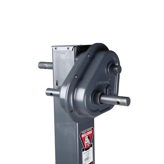 Bulldog 24K 2 Speed Landing Gear Set Two Speed Trailer Jack Traditional Gearbox and Companion Jack Non Spring Return Drop Leg Front Plunger Pin Cross Shaft Tube with Slotted Ends and Hardware Manual Override Crank