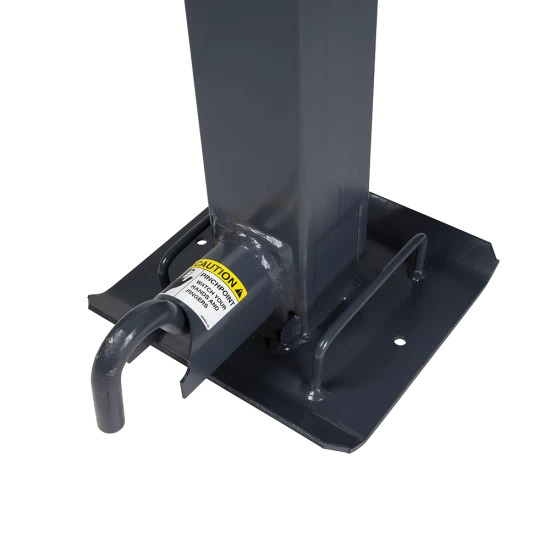 Bulldog 24K 2 Speed Landing Gear Set Two Speed Trailer Jack Traditional Gearbox and Companion Jack Non Spring Return Drop Leg Front Plunger Pin Cross Shaft Tube with Slotted Ends and Hardware Manual Override Crank