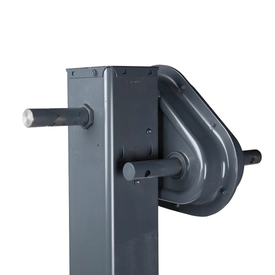 Bulldog 24K 2 Speed Landing Gear Set Two Speed Trailer Jack Traditional Gearbox and Companion Jack Non Spring Return Drop Leg Front Plunger Pin Cross Shaft Tube with Slotted Ends and Hardware Manual Override Crank