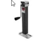 Bulldog 5,000 lbs. Square Trailer Jack Sidewind 10" Lift Fixed Leg w/ Footplate