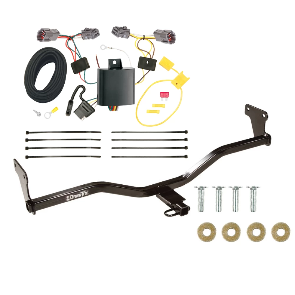 Trailer Tow Hitch For 10-13 KIA Soul w/ LED Taillights Tow Receiver w/ Wiring Harness Kit