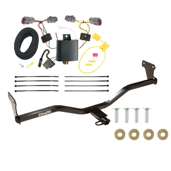 Trailer Tow Hitch For 10-13 KIA Soul w/ LED Taillights Tow Receiver w/ Wiring Harness Kit