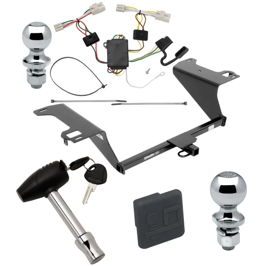 Trailer Tow Hitch For 11-20 KIA Optima (2019 EX & LX models) Deluxe Package Wiring 2" and 1-7/8" Ball and Lock