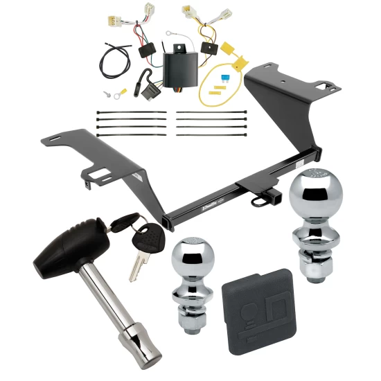 Trailer Tow Hitch For 11-17 Hyundai Sonata 19-19 KIA Optima Deluxe Package Wiring 2" and 1-7/8" Ball and Lock