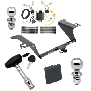 Trailer Tow Hitch For 18-19 Hyundai Sonata All Models Deluxe Package Wiring 2" and 1-7/8" Ball and Lock